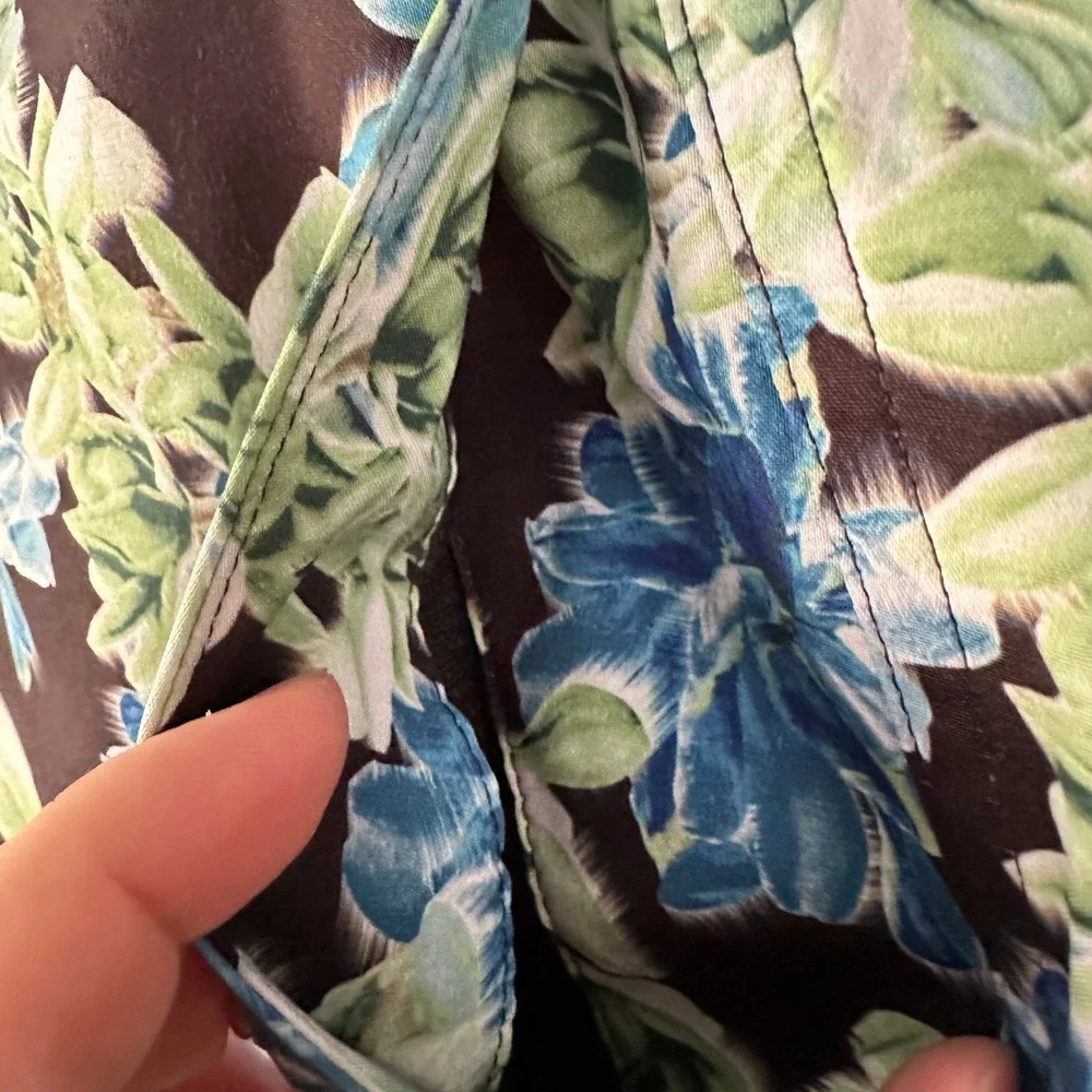 Good Man Brand Hybrid Shorts | Black‎ + Blue & Green Floral